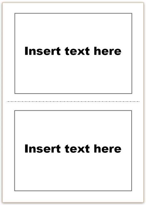 printable flashcards in word